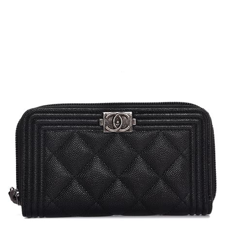 chanel wallet boy bag|Chanel boy zip around wallet.